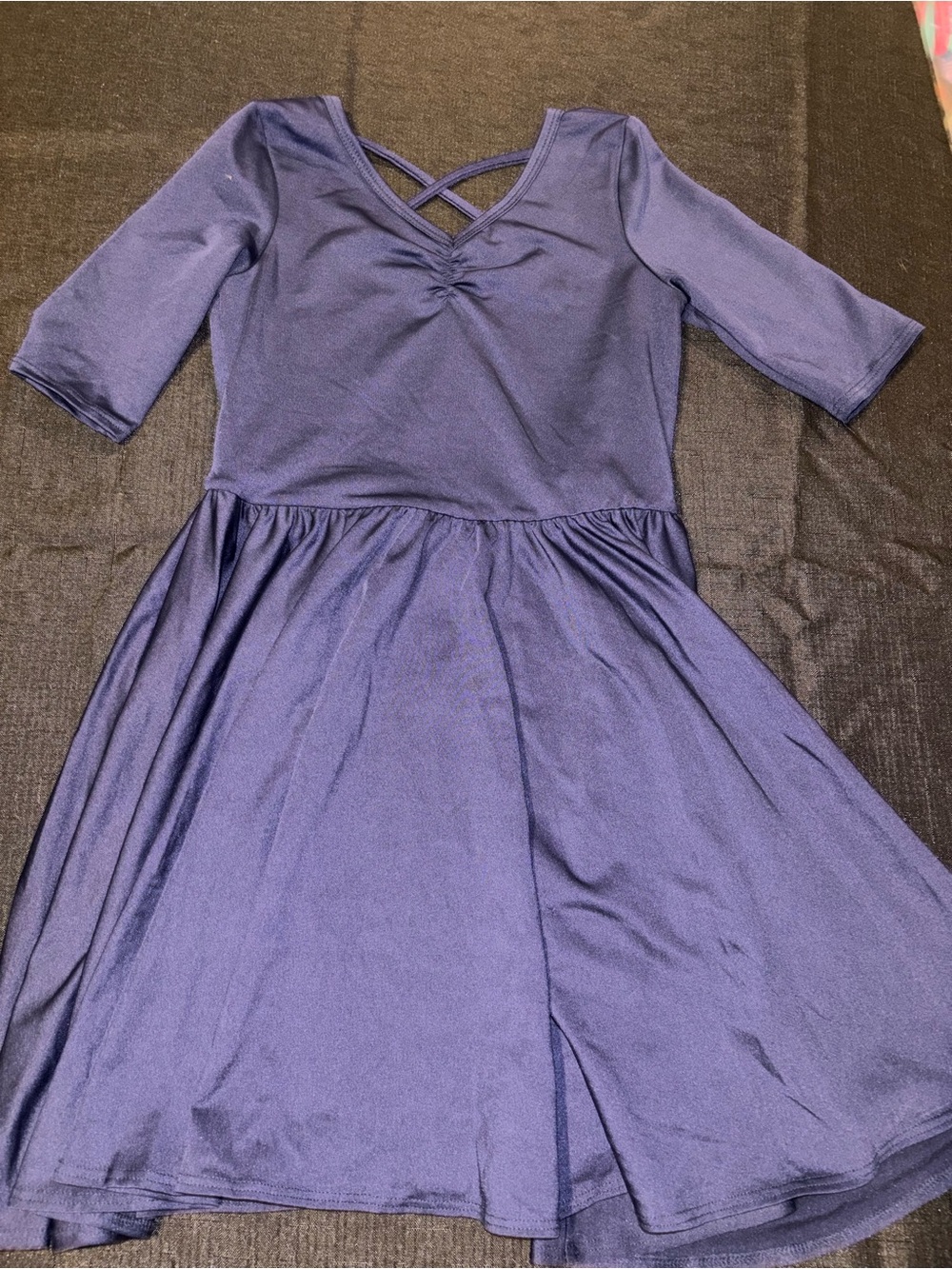 Dot Dot Smile Navy Cross-Back Fit & Flare Dress